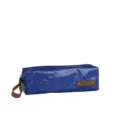 Estuche de PE tejido azul impermeable con cremallera bolsa de papelería portátil - Azul marino