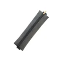 Estuche minimalista de cuero PU gris oscuro con banda elástica para cuadernos y bolis. - Negro y Gris