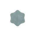 Zeshoekige PU leer onderzetter minimalistische waterdichte tafelmat blauwe kopjeskussen - Lichtblauw