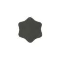 Sous-verre hexagonal élégant en cuir PU gris foncé avec coutures fines pour votre belle table. - Noir