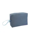 Bolsa de cosméticos de mezclilla azul portátil neceser de viaje impermeable con asa para uso diario. - S / Azul claro