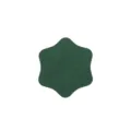 Sous-verre hexagonal en cuir PU vert, tapis de table élégant avec couture pour décoration. - Vert Foncé