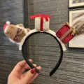 Christmas gingerbread man headband with gift box decorations festive hair accessories - Coffee (Gingerbread Man Gift Box Style)