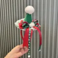 Christmas headband cute Santa hat red green hair hoop festive holiday party hair accessories - Cyan