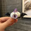 Halloween bat hairpin, cute one-eyed pumpkin hair clip with purple witch hat for kids accessories - One-eyed Witch Hat Hair Clip / 5cm / White