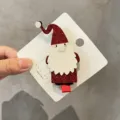 Cute glitter Santa Claus hair clip for kids holiday hair accessories cute bangs hairpin. - Dark Red