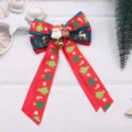 Christmas hair bow DIY handmade hair accessories cute Santa reindeer festive holiday decor - Semi-finished (A3-4) / Red