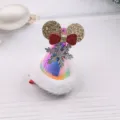 Elfenbeinweiß Schneeflocke Blinkend Halbfertig