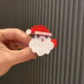 Cute Christmas Santa Claus hair clip for kids, festive hair accessories and sweet styling pin - Scarlet