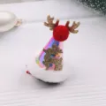 Weihnachten leuchtend Rentier Haarspange Laser konischer Hut Kinder Feier Party Accessoire - Weiß Hirsch Blinkend Halbfertig