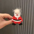 Weihnachtsmann Haarspange Kinder, süßer Plüsch Cartoon Pony Clip, festlicher Kopfschmuck. - 3D Plüsch Weihnachtsmann Stil