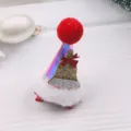 Weihnachtliche Glitzer Glocke Hut Haarklammer, festliches Haaraccessoire für Kinder DIY. - Magenta Große Glocke Blinkend Halbfertig