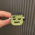 Niedlicher grüner Glitzer Frankenstein Monster Haarklammer für Kinder, ideal für Halloween. - Frankenstein Clip (O3-5)