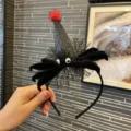 Halloween Spider Witch Hat Headband Black Tulle Party Hair Hoop Cute Costume Hair Accessories - Black Spider Headband