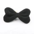 Black velvet bow hair clip elegant cute sweet hair accessory for women and girls daily styling - Semi-Finished Bowknot / Black