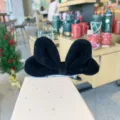 Black velvet bow hair clip, elegant side bangs hairpin for women and girls daily wear. - Top Clip Style / Coffee Black