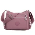 Mehrische Nylon Umhängetasche für Damen, große Kapazität Schultertasche in elegantem Lila. - Einheitsgröße / Rosa
