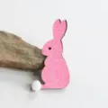 Rosa Glitzerhase DIY Zubehör süße Kaninchen Haarspange oder Kuchendekoration für Mädchen. - Halbfertig / Glitzer Hase