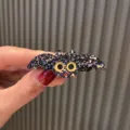 Halloween schwarze Glitzer Fledermaus Haarklammer für Kinder, coole Party Haaraccessoires. - Großäugige Fledermaus Clip (S1-4)