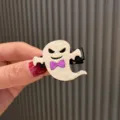Halloween Geist Haarspange für Kinder, süßes gruseliges Haarzubehör für die Party. - Schleife Geist Clip
