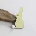 Glitzer Hase Haarklammer süß Kaninchen Kuchendeko DIY Zubehör für Kinder Mädchen - Hellgelber Hase