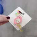 Süße rosa Flamingo Haarklammer für Kinder Glitzer Krone Haar-Accessoire Mädchen Alltag - Rosa Flamingo