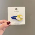 Glitzernde Wolke Mond Haarklammer süße Kinder Cartoon Haarschmuck für kleine Mädchen - Wolke Haarspange (O2-1)