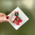Weihnachten kinder haarklammer rot cartoon haarzubehoer niedlicher feiertags kopfschmuck - Haus-Stil / Rot