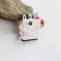 Niedliche Cartoon Einhorn Haarklammer für Kinder, glitzerndes rosa Haaraccessoire für Mädchen. - Einhorn Halbfertig (Q2-3)