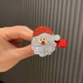 Kinder Weihnachten Weihnachtsmann Haarklammer Glitzer rot Haarschmuck süss Haarspange - Weihnachtsmann-Stil