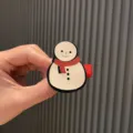 Christmas snowman hair clip children cute glitter red scarf cartoon bangs hair accessories - Milky White