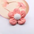 Rosa gestrickte fünfblättrige Blume DIY Haarschmuck, schöne Stoffblumen Kopfschmuck Variante. - Orangerot Halbfertig