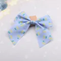 Cute light blue cherry bow hair clip for kids, sweet handmade DIY hair accessory style. - Light Purple