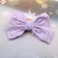 Helllila Spitzen Schleife Haarklammer für Mädchen, süßes Kinder Haarteil, modisches Accessoire. - Creme Violett
