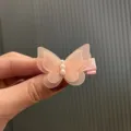 Rosa Netz Schmetterling Haarklammer für Mädchen mit süßen Perlen, süßes Haaraccessoire Modell. - Kurkuma