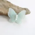 Hellgrüne Netz-Schmetterling Haarspange DIY Material, süßes Haaraccessoire Variante für Mädchen. - Cyan