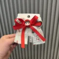 Lindo pasador de pelo con lazo de Caperucita Roja para niñas, accesorios de encaje. - Pinza de Cinta Verde Fruta