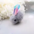 Süße graue Hasen Haarklammer mit irisierenden Flügeln für Kinder, tolles Haaraccessoire. - Mattgrau Halbzeug