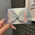 Kinder Haarspange Glitzer Schleife Krone Haarschmuck fuer Maedchen Variante Stile Ansicht. - Dunkelblau (Y2-5)