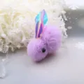 Süßes Tüll Hasen Haarspange für Kinder, 3D Pompon Kaninchen Haarnadel Prinzessin Kopfschmuck DIY - Hellviolett Halbzeug