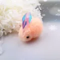 Süßes flauschiges Garn Hase Haarklammer mit schillernden Flügeln für süße Mädchen und DIY. - Blassorange Halbzeug