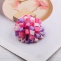 Handgefertigte bunte Schleife Blume Haarnadel für Kinder DIY Haarspange Deko Stil - Halbfertig / Violett