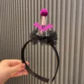 Halloween Fledermaus Haarreif rosa glitzernder Hütchen Haarschmuck für Kinder Party - Leuchtendes Stirnband / Lila