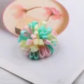 Bunte Schleifenblume Haarschmuck, mehrfarbige DIY Sonnenblume Haarnadel Variante. - Hellgrün