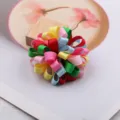 Buntes Schleifen Blumen Haarklammer mehrfarbig DIY handgefertigt Zubehör Variante schön - Gelb
