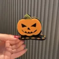 Halloween Kinder Haarklammer süßer Kürbis Haarspange Neuheit Filz Haarschmuck für Mädchen. - Hellorange Haarklammer P1-1