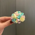 Bunte Schleifen Blumen Haarklammer handgemachte süße Kinder Haarschmuck mehrfarbig DIY Design - Cyan