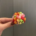 Buntes Schleifen Blumen Haarspange für Mädchen, handgemachte Haarnadel Haarzubehör. - Orange