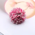 Stoffblume DIY Zubehör rosa weiß mehrschichtige Blütenblatt Haarnadel Dekorationen - Magenta Halbfabrikat (C1-5)