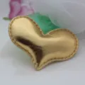Goldenes Leder Herz DIY Haaraccessoire Detail, süßer Plüsch Liebes Flicken für Handwerk. - Herzform (J1-5) / Gold (Herz)